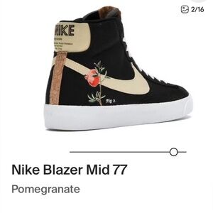 Nike Black Blazer Mid 77 Pomegranate